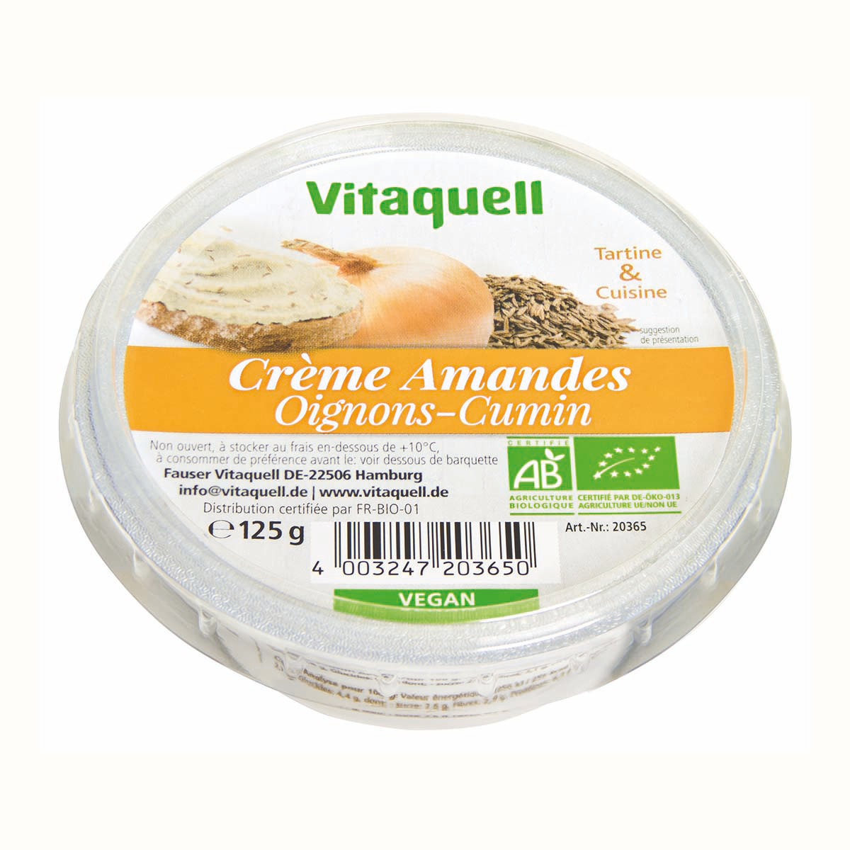 Crème Amandes Oignon-Cumin
